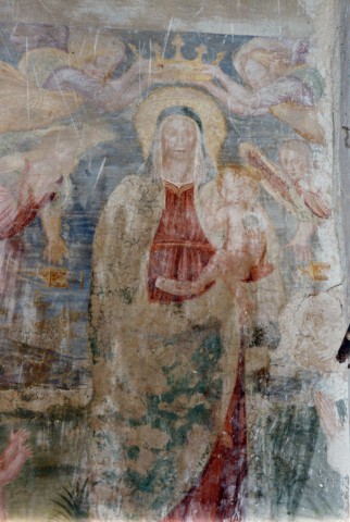 Alteri, Sandro — Anonimo umbro sec. XVI - Schifanoia (Narni), chiesa di S. Michele: Apparizione della Madonna con Bambino — particolare